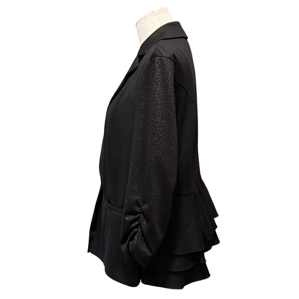 Torrid Black Leopard Jacquard  Blazer Size 1 (14-16) - Picture 5 of 10